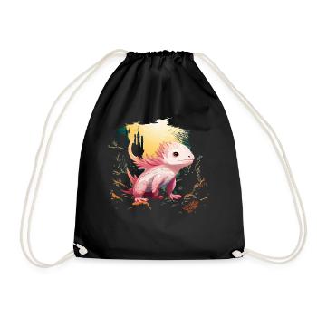 Axolotl - Turnbeutel - Schwarz - Vorne