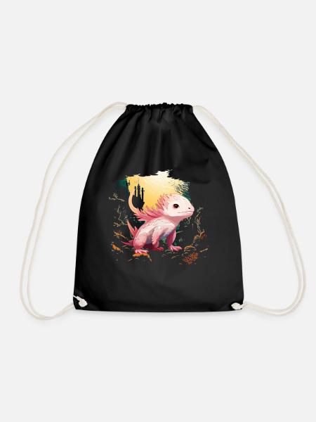 Axolotl - Turnbeutel - Schwarz