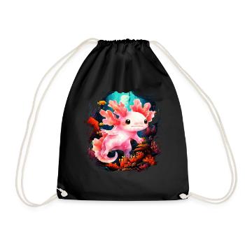 Axolotl - Turnbeutel - Schwarz - Vorne