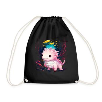 Axolotl - Turnbeutel - Schwarz - Vorne