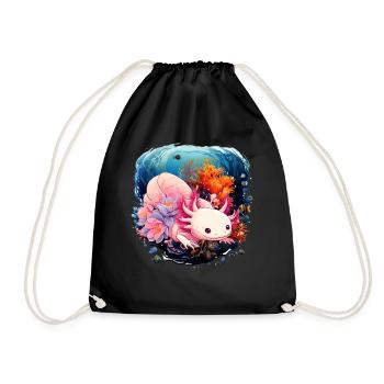 Axolotl - Turnbeutel - Schwarz - Vorne