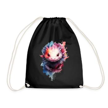 Axolotl - Turnbeutel - Schwarz - Vorne