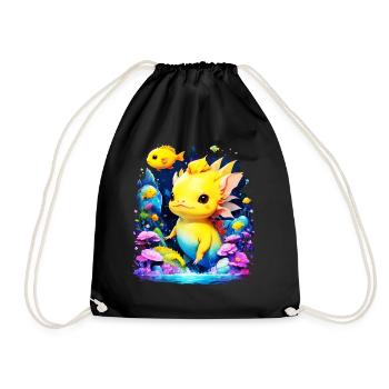 Axolotl - Turnbeutel - Schwarz - Vorne