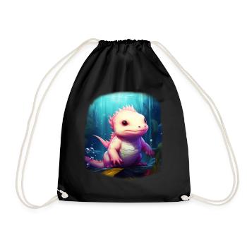 Axolotl - Turnbeutel - Schwarz - Vorne