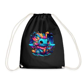 Axolotl - Turnbeutel - Schwarz - Vorne