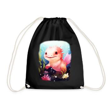 Axolotl - Turnbeutel - Schwarz - Vorne