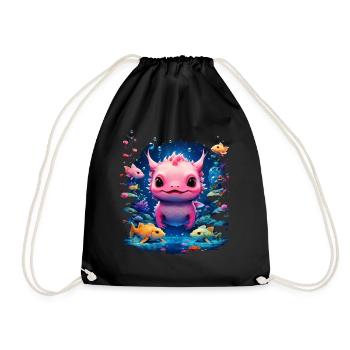Axolotl - Turnbeutel - Schwarz - Vorne