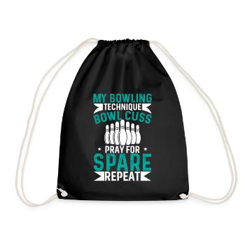 Ma Technique De Bowling Bol Cuss Prier Pour Spare Repe - Sac de sport léger - noir - Devant