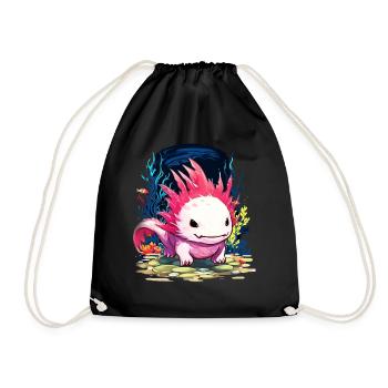 Axolotl - Turnbeutel - Schwarz - Vorne