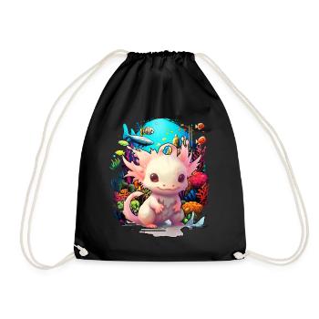 axolotl - Sac de sport léger - noir - Devant