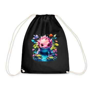 Axolotl - Turnbeutel - Schwarz - Vorne