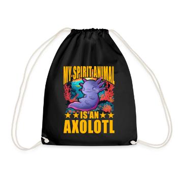 Mon animal spirituel est un axolotl - Sac de sport léger - noir - Devant