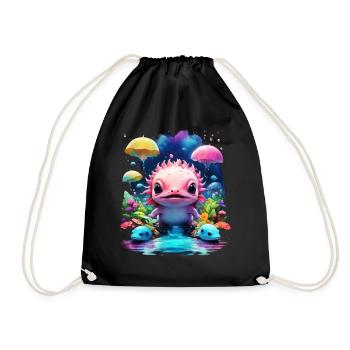 Axolotl - Turnbeutel - Schwarz - Vorne