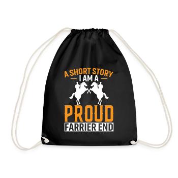 Une histoire courte, je suis un fier maréchal-ferrant - Sac de sport léger - noir - Devant