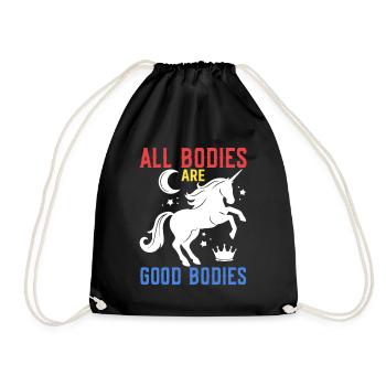 All Bodies Are Good Bodies - Drawstring Bag - black - Front