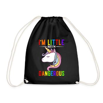 Je suis petit mais je suis danger - Sac de sport léger - noir - Devant