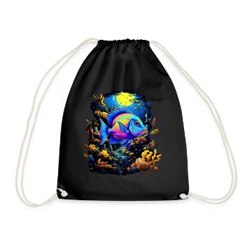 Angelfish - Drawstring Bag - black - Front