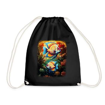 Angelfish - Drawstring Bag - black - Front