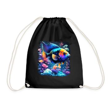Angelfish - Drawstring Bag - black - Front