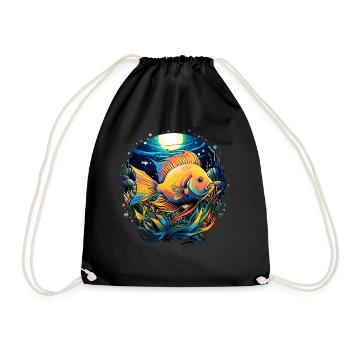 Angelfish - Drawstring Bag - black - Front
