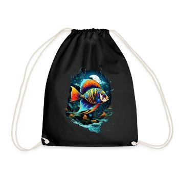 Angelfish - Drawstring Bag - black - Front