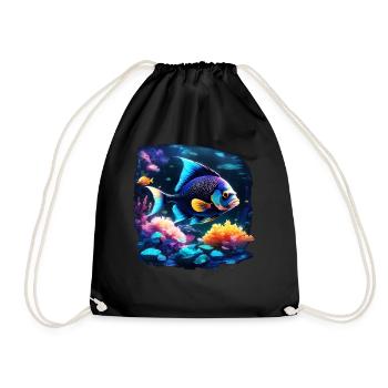 Angelfish - Drawstring Bag - black - Front