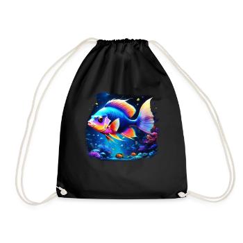 Angelfish - Drawstring Bag - black - Front