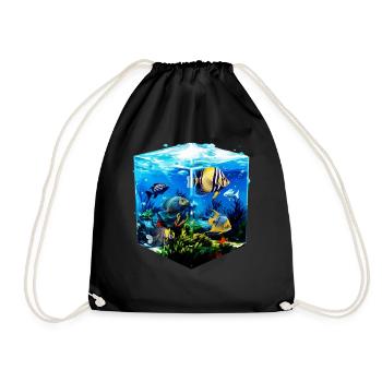 Angelfish - Drawstring Bag - black - Front