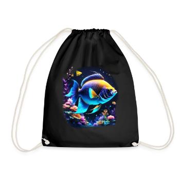 Angelfish - Drawstring Bag - black - Front