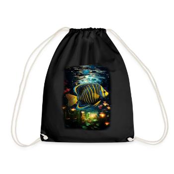 Angelfish - Drawstring Bag - black - Front