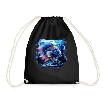 Angelfish - Drawstring Bag - black - Front