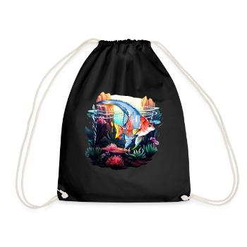 Angelfish - Drawstring Bag - black - Front