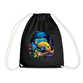Angelfish - Drawstring Bag - black - Front