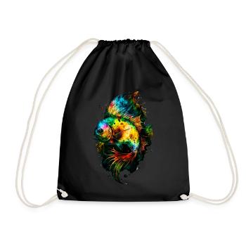Angelfish - Drawstring Bag - black - Front