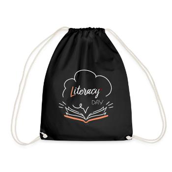 Journée de l’alphabétisation - Sac de sport léger - noir - Devant