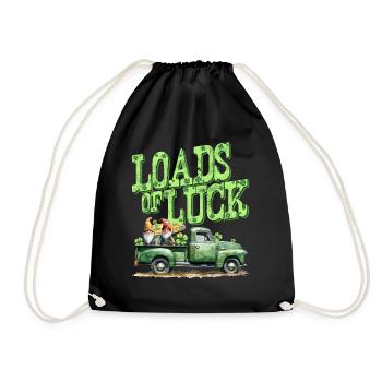 St. Patrick's Day: Jede Menge Glück - Turnbeutel - Schwarz - Vorne