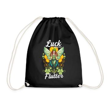 St. Patrick's Day: Glück in jedem Flattern - Turnbeutel - Schwarz - Vorne