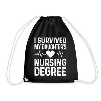 I graduated from nursing school - Drawstring Bag - black - Front