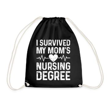 I graduated from nursing school - Drawstring Bag - black - Front