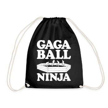 Gaga Ball Dodgeball Gagaball Player Gaga Ball - Drawstring Bag - black - Front