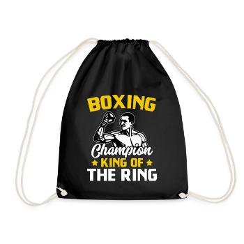 Champion de boxe Roi du ring - Sac de sport léger - noir - Devant