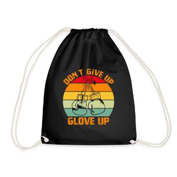 Gib Glove up Boxing nicht auf - Turnbeutel - Schwarz - Vorne