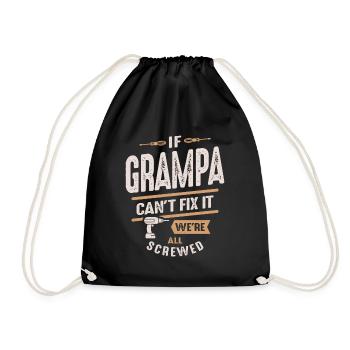 Si Grampa ne peut pas le réparer, drôle de fête des pères - Sac de sport léger - noir - Devant