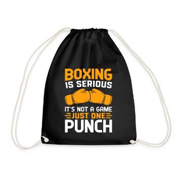 La boxe est sérieuse, ce n’est pas un jeu, juste un coup de poing - Sac de sport léger - noir - Devant