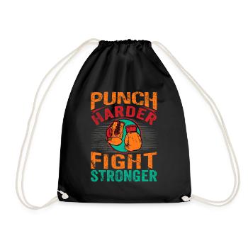 Frapper plus fort, combattre plus fort - Sac de sport léger - noir - Devant