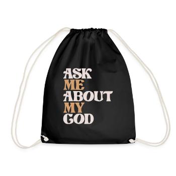 Découvrez mon Dieu - Citation chrétienne de foi - Sac de sport léger - noir - Devant