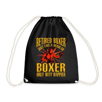 Boxer im Ruhestand - Turnbeutel - Schwarz - Vorne