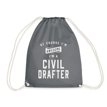 Awesome Civil Drafter - Vertrauen in die Blaupause - Turnbeutel - Grau - Vorne