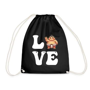 Sumo-Liebe - Turnbeutel - Schwarz - Vorne