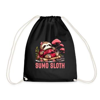 Paresseux de sumo - Sac de sport léger - noir - Devant
